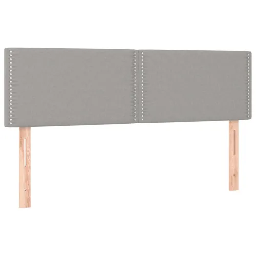 Uzglavlja svjetlosiva 144x5x78/88 cm od tkanine - Svjetlosiva 144 cm Nisko Cijena
