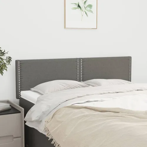 Uzglavlja tamnosiva 144x5x78/88 cm od tkanine - Tamno siva 144 cm Nisko Cijena