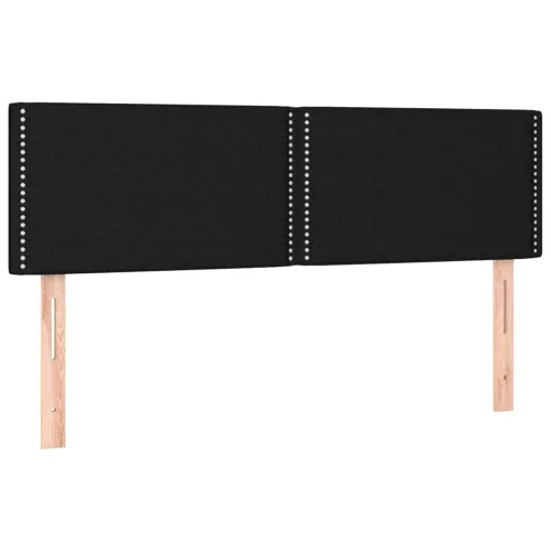 Uzglavlja crna 144x5x78/88 cm od tkanine - Crna 144 cm Nisko Cijena