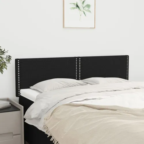 Uzglavlja crna 144x5x78/88 cm od tkanine - Crna 144 cm Nisko Cijena