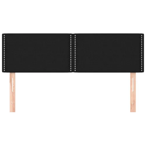 Uzglavlja crna 144x5x78/88 cm od tkanine - Crna 144 cm Nisko Cijena