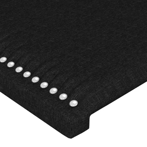Uzglavlja crna 200x5x78/88 cm od tkanine - Crna 200 cm Nisko Cijena