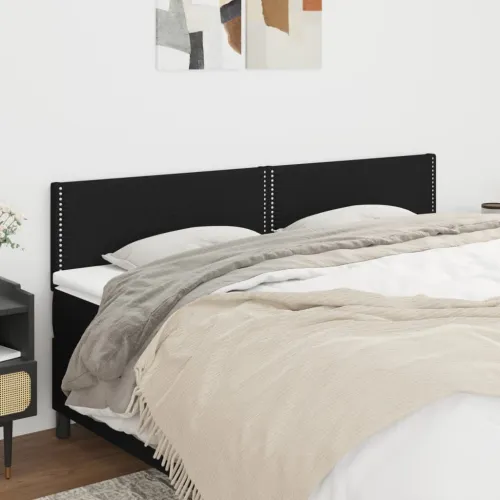 Uzglavlja crna 200x5x78/88 cm od tkanine - Crna 200 cm Nisko Cijena