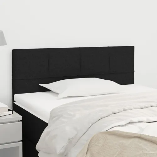 Uzglavlje crno 90x5x78/88 cm od tkanine - Crna 90 cm Nisko Cijena