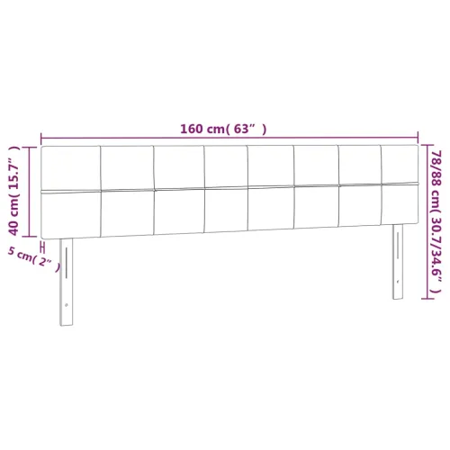 Uzglavlja krem 160x5x78/88 cm od tkanine - Krema 160 cm Nisko Cijena