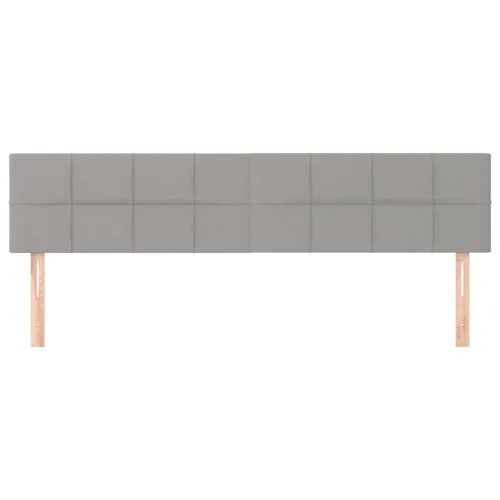 Uzglavlja svjetlosiva 200x5x78/88 cm od tkanine - Svjetlosiva 200 cm Nisko Cijena