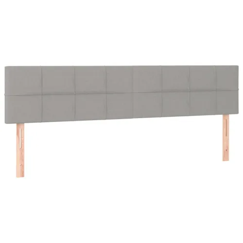 Uzglavlja svjetlosiva 200x5x78/88 cm od tkanine - Svjetlosiva 200 cm Nisko Cijena