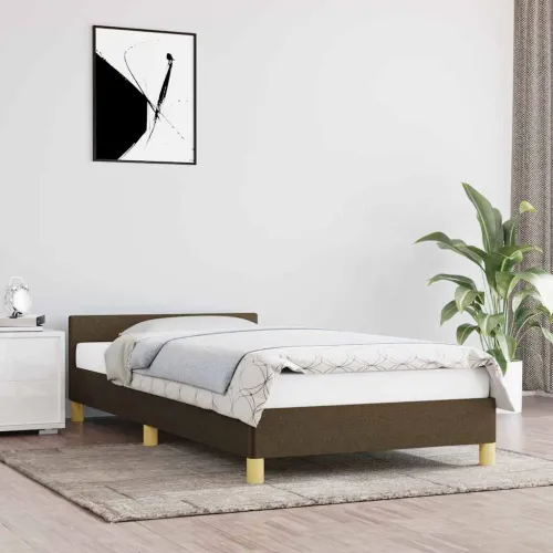 Okvir za krevet bez madraca tamnosmeđi 80x200 cm od tkanine - Tamno smeđa 80 x 200 cm Cijena
