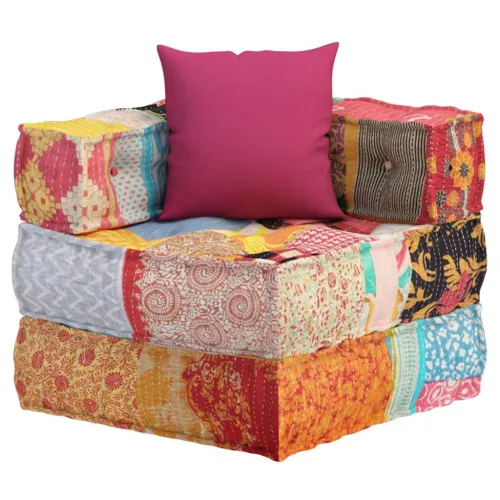 Modularni tabure s jastukom od tkanine s uzorkom patchwork - Patchwork 1 Dio kutne garniture s jastukom Cijena
