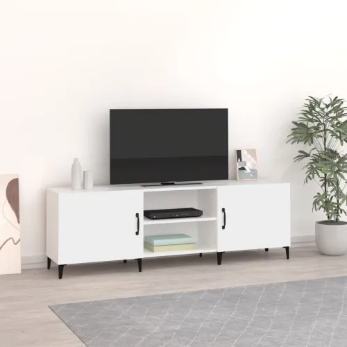 TV ormarić bijeli 150 x 30 x 50 cm od konstruiranog drva - Bijela Cijena