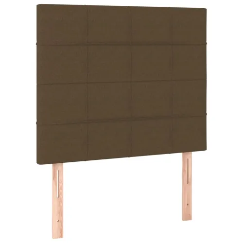 Okvir kreveta bez madraca tamnosmeđi 90x200 cm od tkanine - Tamno smeđa 90 x 200 cm Blok s kvadratima Tamno smeđa Cijena