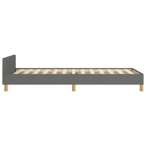 Okvir za krevet bez madraca tamnosivi 80x200 cm od tkanine - Tamno siva 80 x 200 cm Okomite pruge Cijena