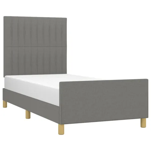 Okvir za krevet bez madraca tamnosivi 80x200 cm od tkanine - Tamno siva 80 x 200 cm Okomite pruge Cijena