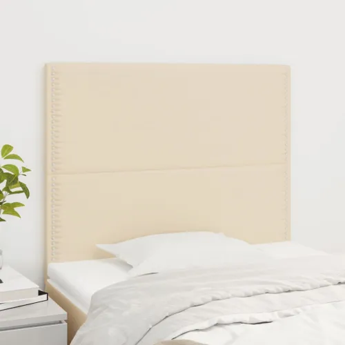 Uzglavlje krem boje 90x5x118/128 cm tkanina - Krema 90 cm Visoko Cijena