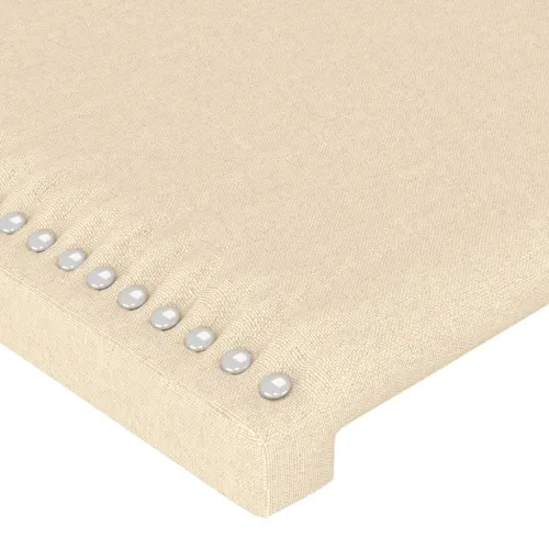 Uzglavlje krem boje 90x5x118/128 cm tkanina - Krema 90 cm Visoko Cijena