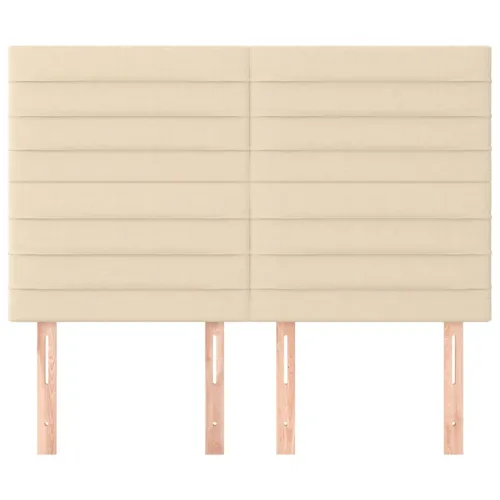 Uzglavlje krem boje 144x5x118/128 cm tkanina - Krema 144 cm Visoko Cijena
