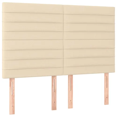 Uzglavlje krem boje 144x5x118/128 cm tkanina - Krema 144 cm Visoko Cijena