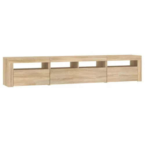 TV ormarić s LED svjetlima boja hrasta sonome 210x35x40 cm - sonoma hrast 1 210 cm Sonoma hrast Cijena