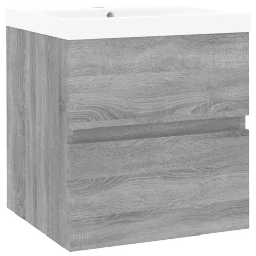 Ormarić s ugrađenim Lavabo - Umivaonikom boja sivog hrasta sonome drveni - Sivi hrast sonoma 41 x 38.5 x 45 cm bez slavine i odv Cijena
