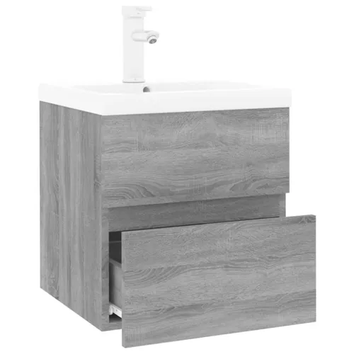 Ormarić s ugrađenim Lavabo - Umivaonikom boja sivog hrasta sonome drveni - Sivi hrast sonoma 41 x 38.5 x 45 cm bez slavine i odv Cijena