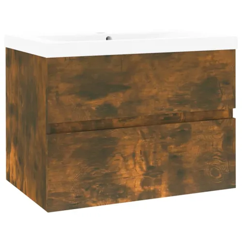 Ormarić s ugrađenim Lavabo - Umivaonikom boja dimljenog hrasta drveni - Dimljeni hrast 60 x 38.5 x 45 cm bez slavine i odvoda Cijena