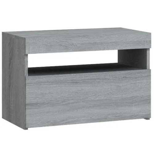 Noćni ormarić s LED svjetlima boja hrasta sonome 60x35x40 cm - Sivi hrast sonoma 1 Cijena