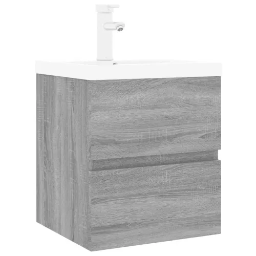 Ormarić s ugrađenim Lavabo - Umivaonikom boja sivog hrasta sonome drveni - Sivi hrast sonoma 41 x 38.5 x 45 cm sa slavinom i odv Cijena
