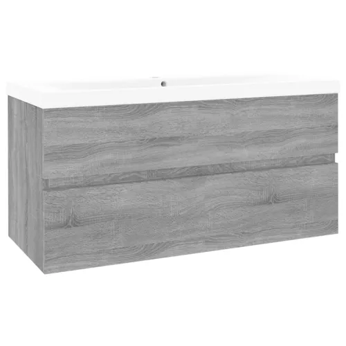 Ormarić s ugrađenim Lavabo - Umivaonikom boja sivog hrasta sonome drveni - Sivi hrast sonoma 90 x 38.5 x 45 cm bez slavine i odv Cijena