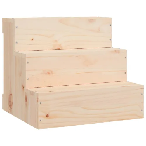 Stepenice za kućne ljubimce 40x37,5x35 cm od masivne borovine - Prirodna 40 x 37.5 x 35 cm Cijena