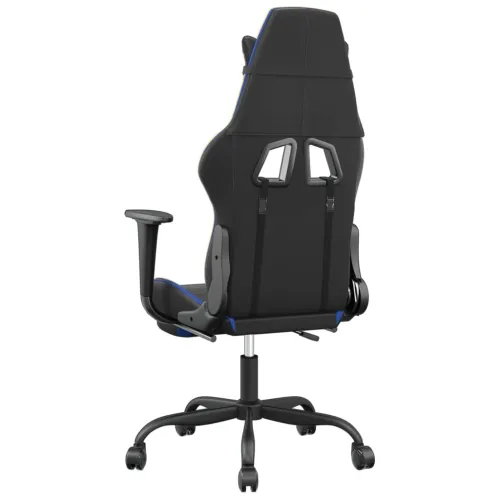 Gaming stolica od umjetne kože s osloncem za noge crno-plava - Crna i plava Sa naslonom za noge Cijena