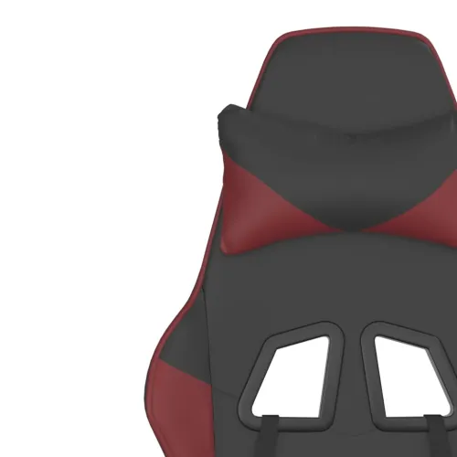 Gaming stolica od umjetne kože s osloncem crna i boja vina - Crna i crvena boja vina Sa naslonom za noge Cijena