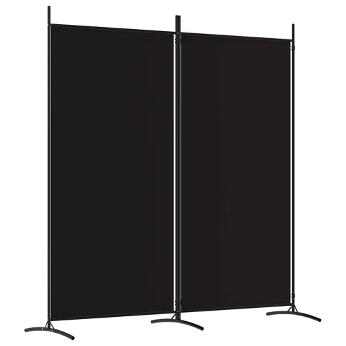 Paravan - Sobna pregrada s 2 panela crna 175 x 180 cm od tkanine - Crna 175 x 180 cm Cijena