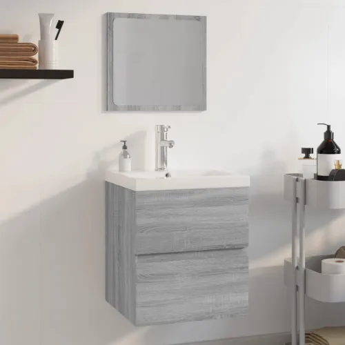 Set kupaonskog namještaja boja hrasta sonome konstruirano drvo - Sivi hrast sonoma 41 x 38.5 x 45 cm Sa slavinom 1 Cijena