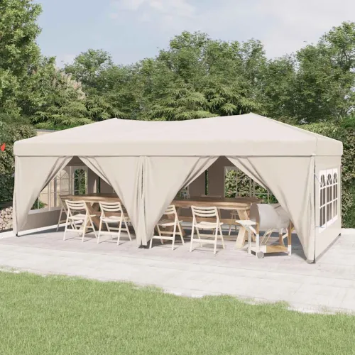 Sklopivi šator za svadbe - šator za zabave s bočnim zidovima 3 x 6 m krem - Krema 3 x 6 m 1 Cijena