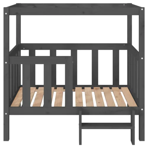 Krevet za pse sivi 105,5 x 83,5 x 100 cm od masivne borovine - Siva 105.5 x 83.5 x 100 cm Cijena