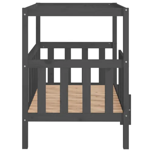 Krevet za pse sivi 105,5 x 83,5 x 100 cm od masivne borovine - Siva 105.5 x 83.5 x 100 cm Cijena