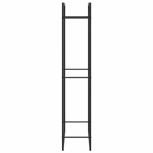 Stalak za drva za ogrjev mat crni 80x28x154 cm čelik - Crna 80 x 28 x 154 cm Cijena
