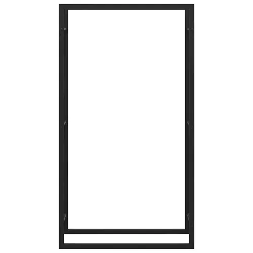 Stalak za drva za ogrjev mat crni 80x28x154 cm čelik - Crna 80 x 28 x 154 cm Cijena