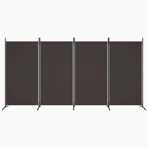 Paravan - Sobna pregrada s 4 panela smeđa 346 x 180 cm od tkanine - Smeđa 346 x 180 cm Cijena