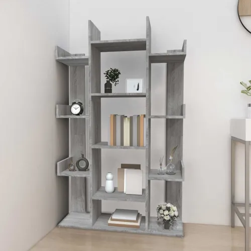 Ormarić za knjige boja hrasta 86x25,5x140 cm konstruirano drvo - Sivi hrast sonoma 86 cm Cijena