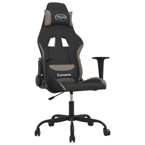 Gaming stolica od tkanine crna i Smeđe-siva - Crna i smeđesiva Bez naslona za noge Cijena