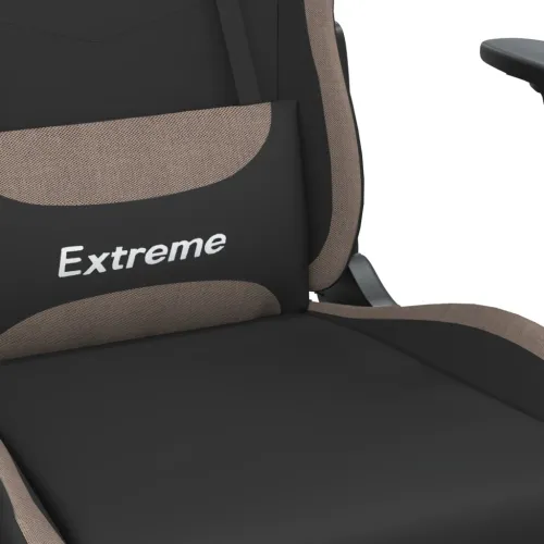 Gaming stolica od tkanine crna i Smeđe-siva - Crna i smeđesiva Bez naslona za noge Cijena