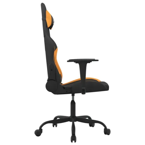 Gaming stolica crno-narančasta od tkanina - Crna i narančasta Bez naslona za noge Cijena