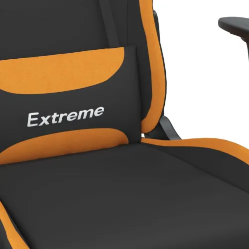 Gaming stolica crno-narančasta od tkanina - Crna i narančasta Bez naslona za noge Cijena