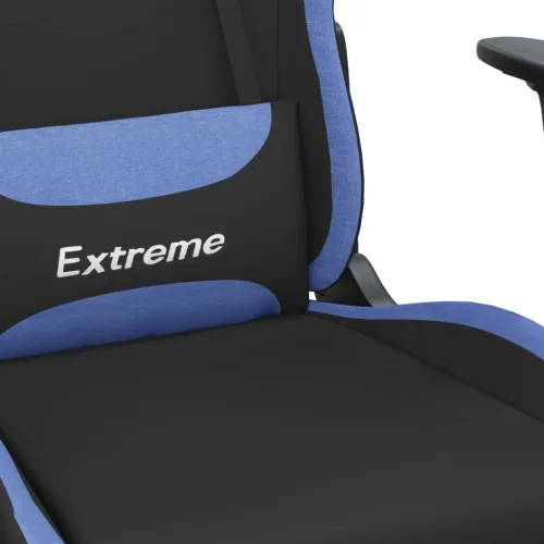 Gaming stolica crno-plava od tkanina - Crna i plava Bez naslona za noge Cijena