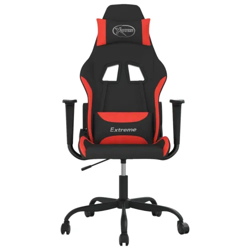 Gaming stolica crno-crvena od tkanina - Crna i crvena Bez naslona za noge Cijena