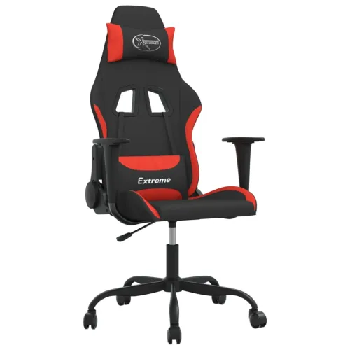 Gaming stolica crno-crvena od tkanina - Crna i crvena Bez naslona za noge Cijena