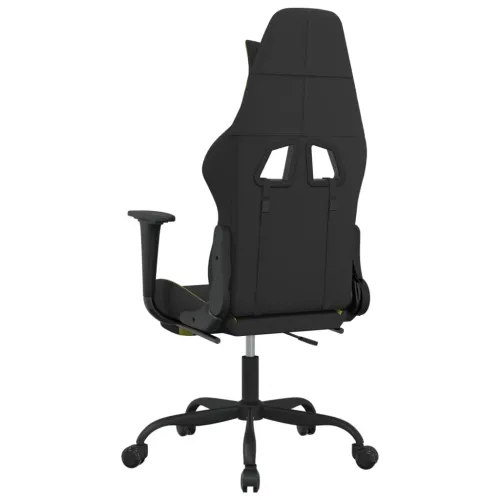 Gaming stolica tkanine s osloncem za noge crno-zelena - Crna i svjetlozelena Sa naslonom za noge Cijena