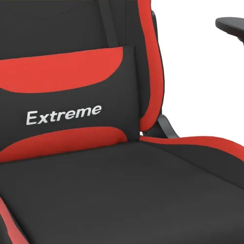 Gaming stolica od tkanine s osloncem za noge crna-Crvena - Crna i crvena Sa naslonom za noge Cijena