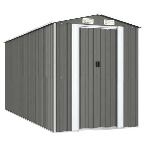 Vrtna kućica - Vrtno spremište svjetlosivo 192x440x223 cm pocinčani čelik - 192 x 440 x 223 cm 1 192 x 440 x 223 cm Cijena